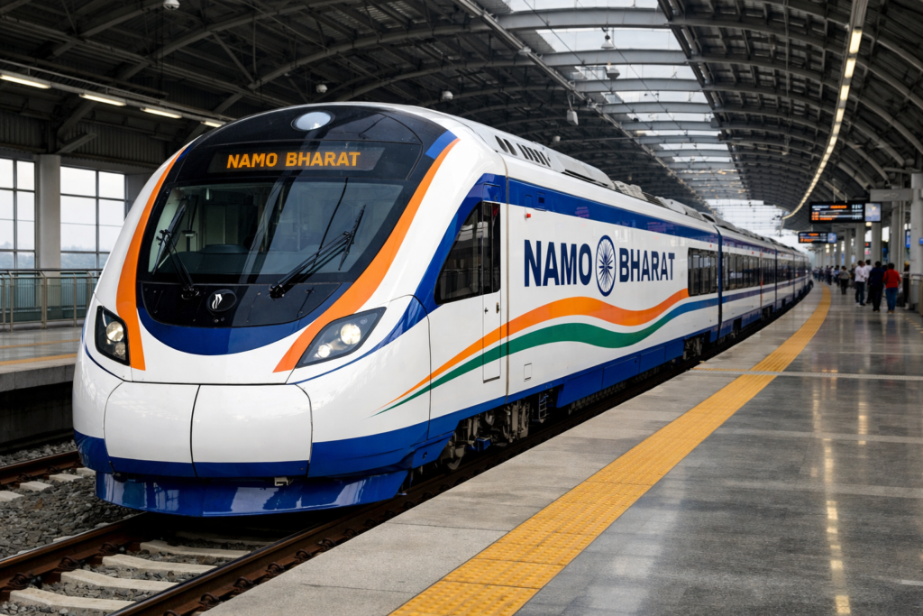 meerut rapid rail map of this train